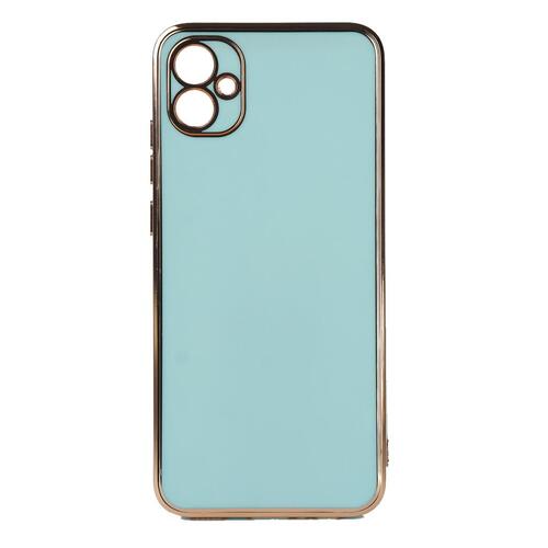 Galaxy A04E Kılıf Kamera Korumalı Altın Kenar Tasarım Silikon