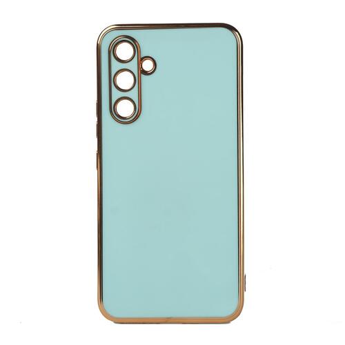 Galaxy A14 Kılıf Kamera Korumalı Altın Kenar Tasarım Silikon