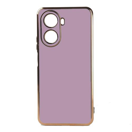 Huawei Nova 10 SE Kılıf Kamera Korumalı Altın Kenar Tasarım Silikon