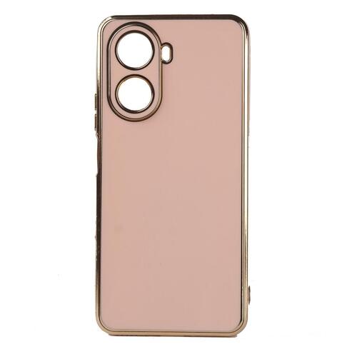 Huawei Nova 10 SE Kılıf Kamera Korumalı Altın Kenar Tasarım Silikon