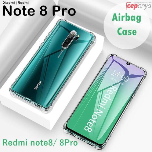 Xiaomi Redmi Note 8 Pro Airbagli Anti Shock Şeffaf Zırh Kılıf