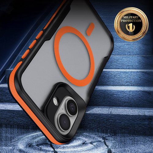 iPhone 16 Plus Kılıf Magsafe Şarj Özellikli Renkli Kenar Airbag Şeritli Lüx Kapak