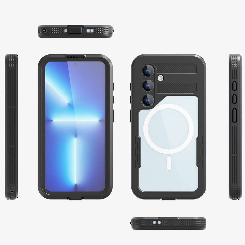 Galaxy S24 Plus M-safe Şarj Özellikli 1-1 Su Geçirmez Kılıf 1-1 Su Geçirmez Lüx Koruma