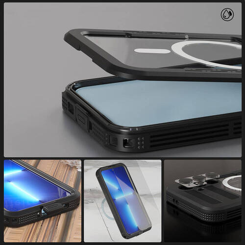 Galaxy S24 Plus M-safe Şarj Özellikli 1-1 Su Geçirmez Kılıf 1-1 Su Geçirmez Lüx Koruma