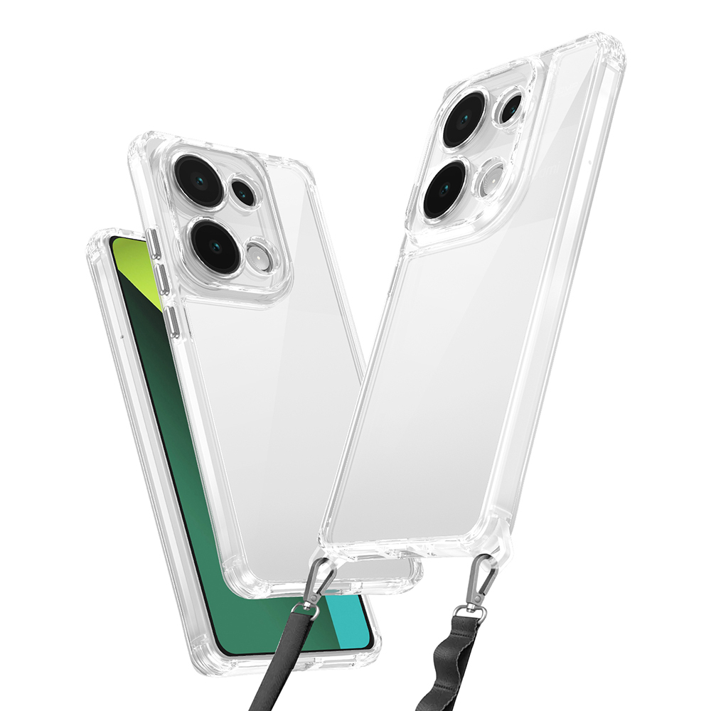 Redmi Note 13 Pro 4G Kılıf Airbagli Takılabilir Askı Aparatlı Snap Silikon Kapak