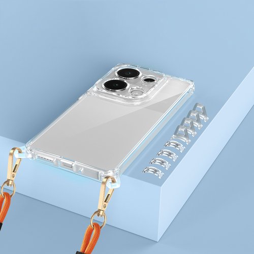 Redmi Note 13 Pro 4G Kılıf Airbagli Takılabilir Askı Aparatlı Snap Silikon Kapak