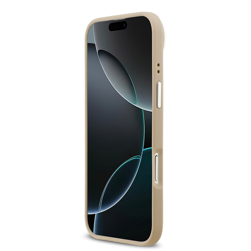 Apple iPhone 17 Air Kılıf Lacoste Orjinal Lisanslı M-safe Şarj Özellikli PU Pike Desenli Standlı Metal Logolu Kapak