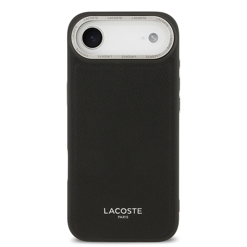 Apple iPhone 17 Air Kılıf Lacoste Orjinal Lisanslı M-safe Şarj Özellikli Champs Elysees PU Deri Tasarımlı Kapak