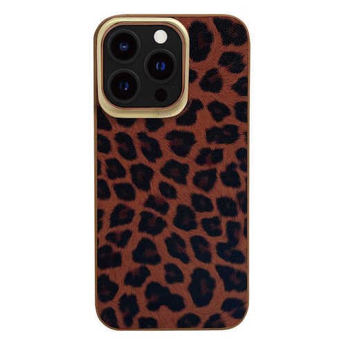 Apple iPhone 13 Pro Kılıf Kajsa Glamorous Serisi Leopard Combo Kapak