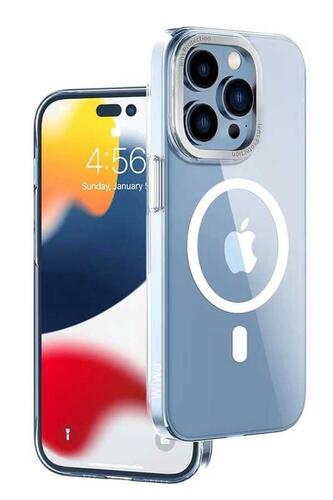 Apple iPhone 14 Pro Kılıf Wiwu Magnetic Crystal Sert PC Kapak