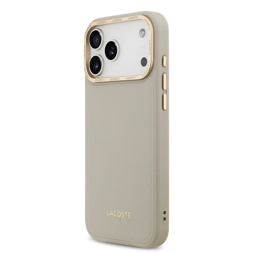 Apple iPhone 17 Pro Max Kılıf Lacoste Orjinal Lisanslı M-safe Şarj Özellikli Champs Elysees PU Deri Tasarımlı Kapak