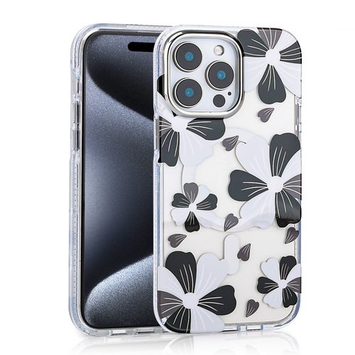 iPhone 14 Pro Max Kılıf Magsafe Şarj Özellikli Papatya Desenli Kapak
