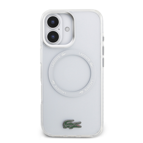 Apple iPhone 17 Kılıf Lacoste Orjinal Lisanslı M-safe Şarj Özellikli İkonik Timsah Logolu Buzlu Kapak