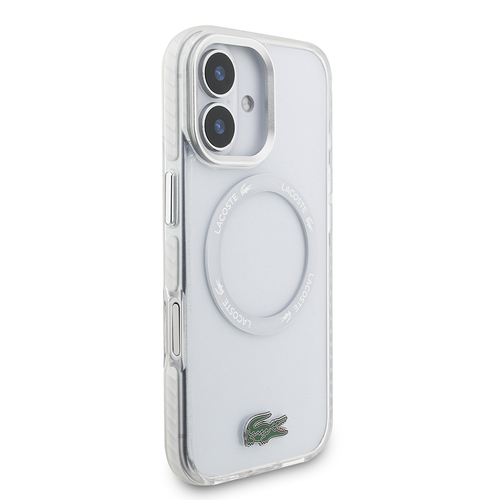 Apple iPhone 17 Kılıf Lacoste Orjinal Lisanslı M-safe Şarj Özellikli İkonik Timsah Logolu Buzlu Kapak