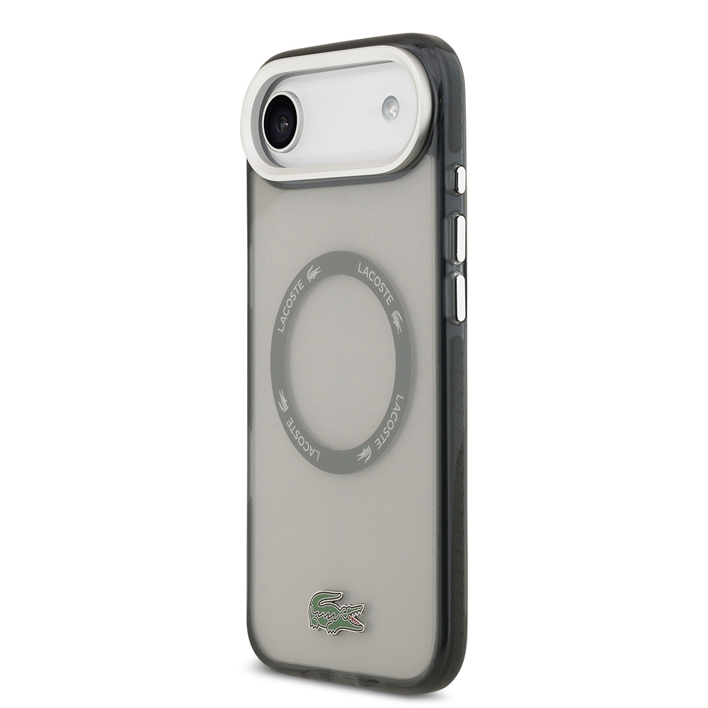 Apple iPhone 17 Air Kılıf Lacoste Orjinal Lisanslı M-safe Şarj Özellikli İkonik Timsah Logolu Buzlu Kapak