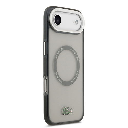 Apple iPhone 17 Air Kılıf Lacoste Orjinal Lisanslı M-safe Şarj Özellikli İkonik Timsah Logolu Buzlu Kapak