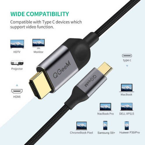 QG-UA10 Qgeem Type-C To HDMI Kablo