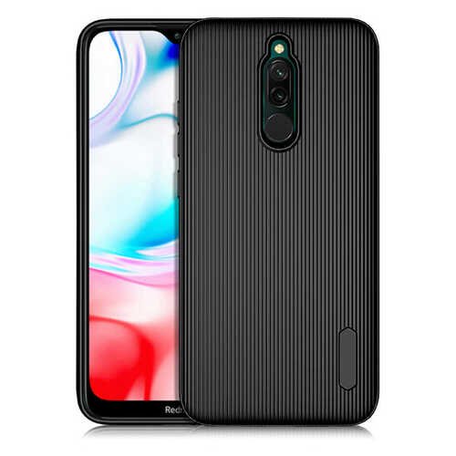 Redmi 8 Kamera Korumalı Çizgili Tasarım Max. Kenar Koruma Kılıf