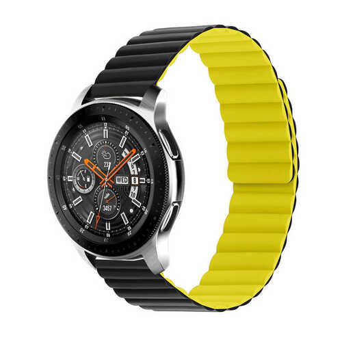 Galaxy Watch Active 2 40mm Uyumlu KRD-52 Çift Renk Dizayn Mıknatıslı Kordon