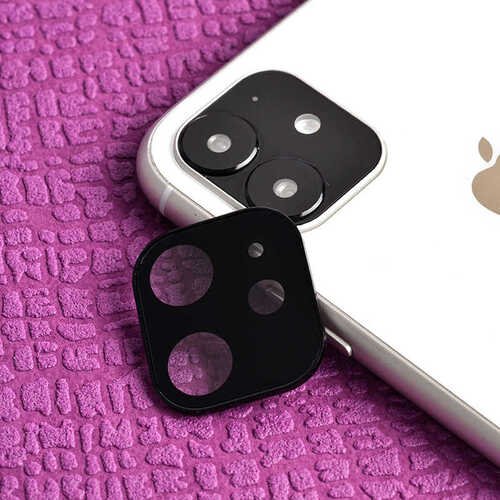 iPhone 11 CP-02 Metal Kamera Koruyucu Siyah