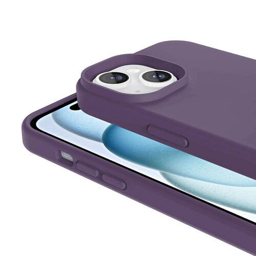 iPhone 14 Kılıf Magsafe Şarj Özellikli Sıvı Teknolojili Silinebilir İçi Kadife Silikon Kapak