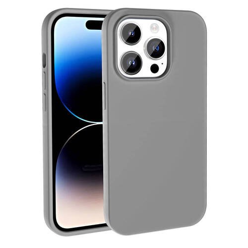 iPhone 14 Pro Kılıf Magsafe Şarj Özellikli Sıvı Teknolojili Silinebilir İçi Kadife Silikon Kapak