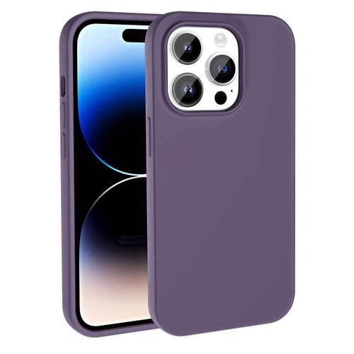 iPhone 14 Pro Max Kılıf Magsafe Şarj Özellikli Sıvı Teknolojili Silinebilir İçi Kadife Silikon Kapak