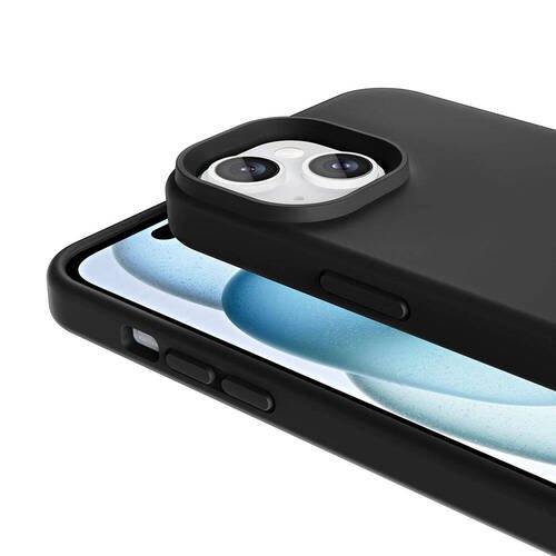 iPhone 15 Plus Kılıf Magsafe Şarj Özellikli Sıvı Teknolojili Silinebilir İçi Kadife Silikon Kapak