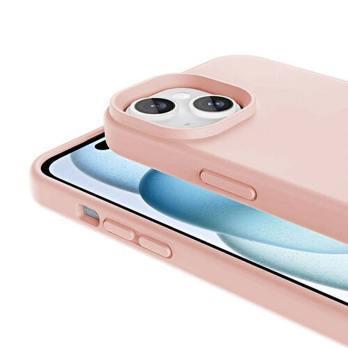 iPhone 15 Plus Kılıf Magsafe Şarj Özellikli Sıvı Teknolojili Silinebilir İçi Kadife Silikon Kapak