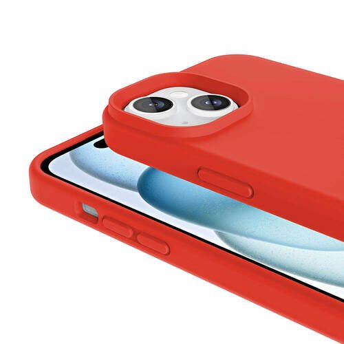 iPhone 15 Plus Kılıf Magsafe Şarj Özellikli Sıvı Teknolojili Silinebilir İçi Kadife Silikon Kapak