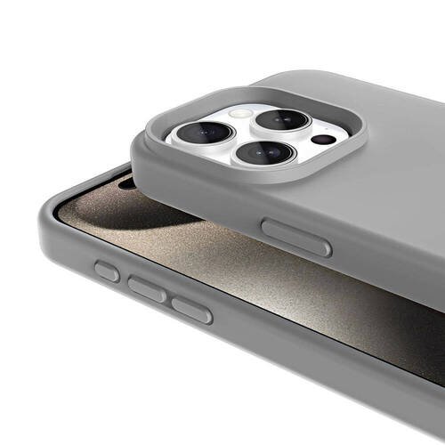 iPhone 15 Pro Kılıf Magsafe Şarj Özellikli Sıvı Teknolojili Silinebilir İçi Kadife Silikon Kapak