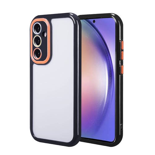 Galaxy A54 Kılıf Kamera Korumalı Renkli Kenar ve Çerçeve Tasarımlı Ahenk Kapak