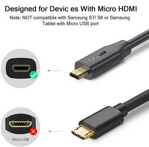 QG-AV18 Qgeem Micro HDMI To HDMI Kablo 1.83M