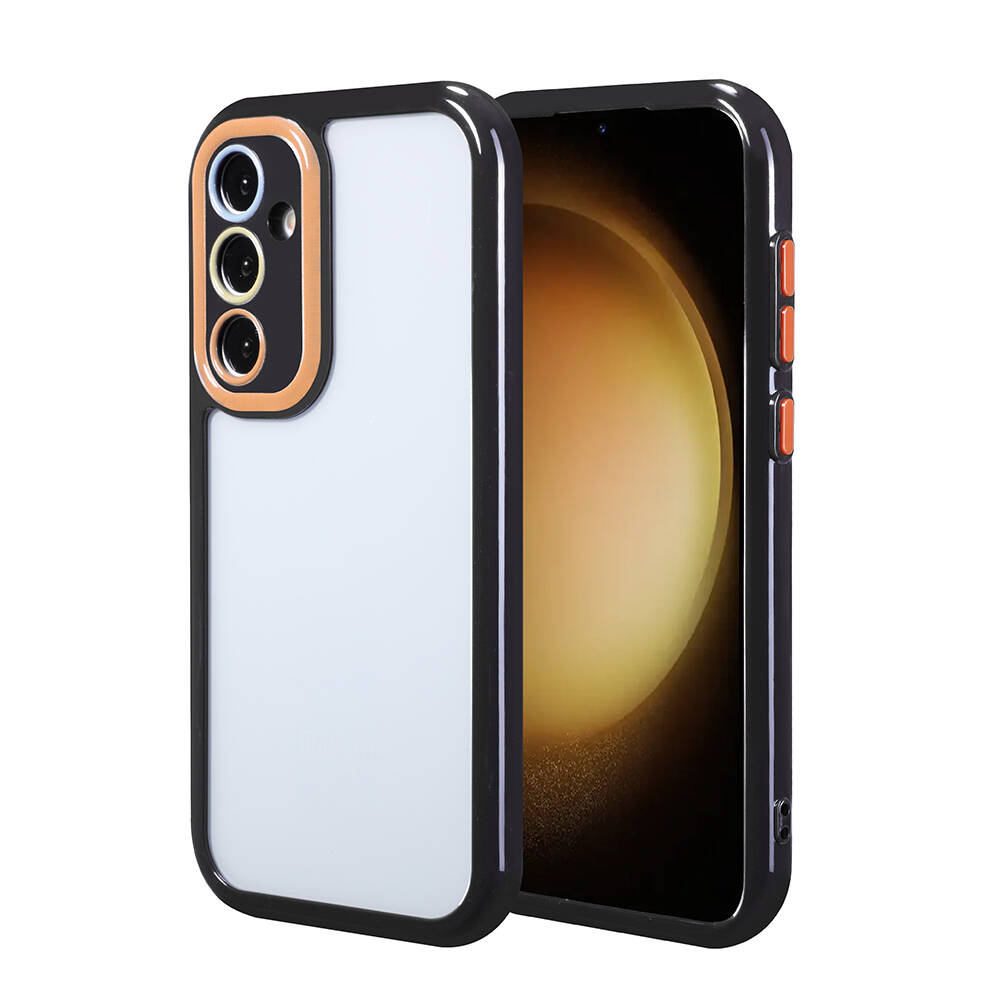 Galaxy S23 FE Kılıf Kamera Korumalı Renkli Kenar ve Çerçeve Tasarımlı Ahenk Kapak