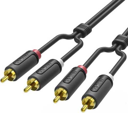 QG-AU12 Qgeem Dual RCA Aux Audio Kablo 1.83M