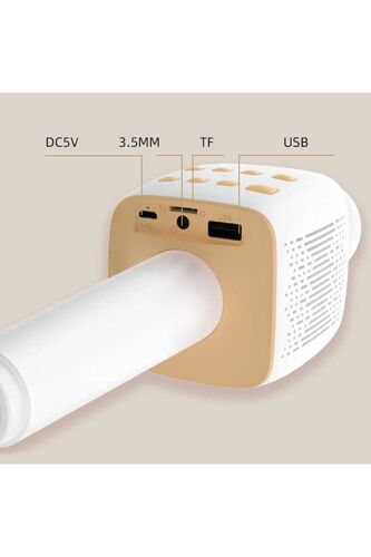 Mc7 Karaoke Mikrofon & Bluetooth Hoparlör - Ses Kaydı Aux & Usb & Hafıza Kartı Ses Ayarları