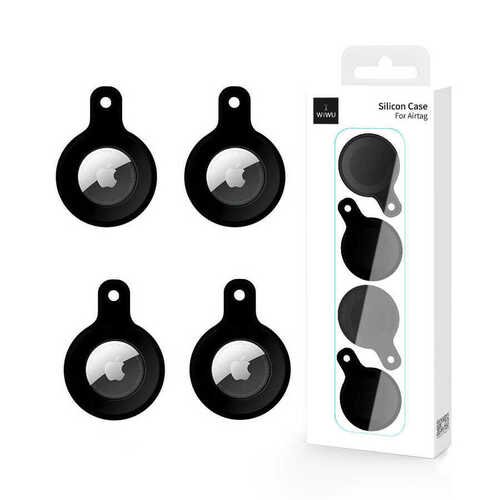 Wiwu Silicon Case Siyah Airtag Anahtarlık