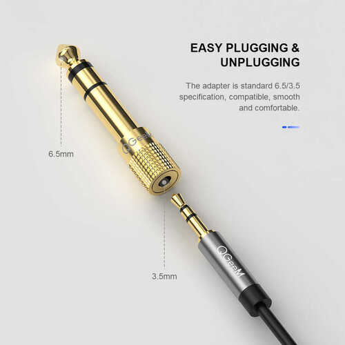 QG-AU10 Qgeem 3.5mm To 6.5mm Aux Adaptör Dönüştürücü