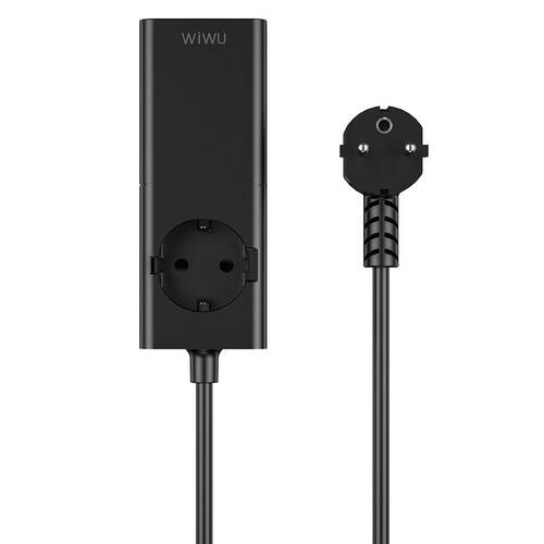 Wiwu Wi-S004 GaN Tech Çift Type-C ve Çift USB-A Girişli Priz 100W 150cm