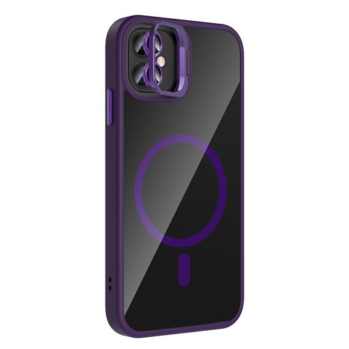 iPhone 11 Kılıf Magsafe Standlı ve Kamera Lens Koruma Hediyeli Etro Kapak