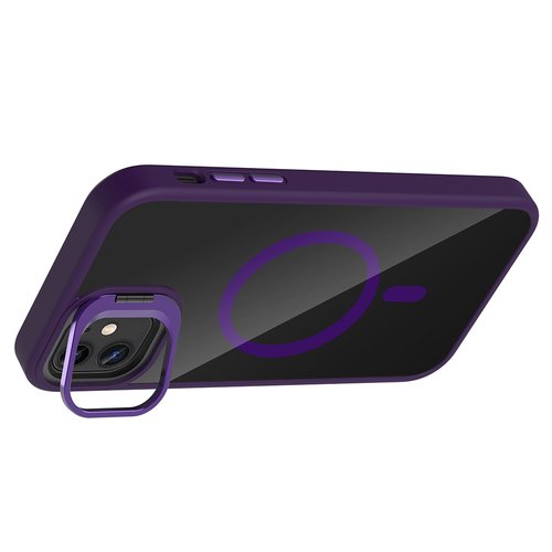 iPhone 11 Kılıf Magsafe Standlı ve Kamera Lens Koruma Hediyeli Etro Kapak