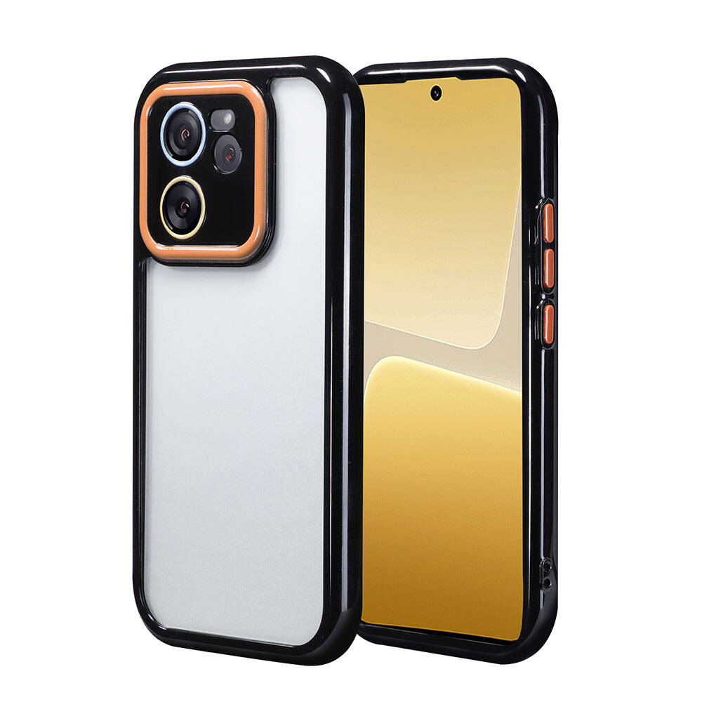 Xiaomi Mi 13T Kılıf Kamera Korumalı Renkli Kenar ve Çerçeve Tasarımlı Ahenk Kapak