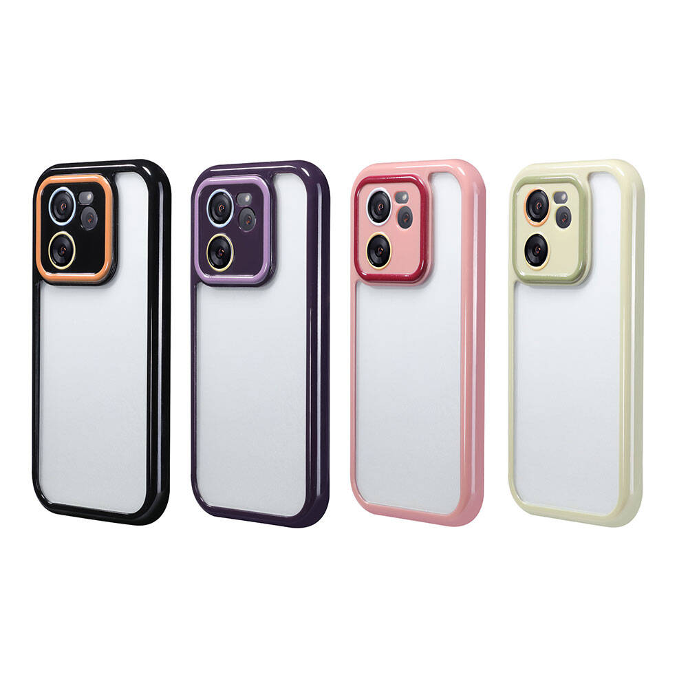 Xiaomi Mi 13T Pro Kılıf Kamera Korumalı Renkli Kenar ve Çerçeve Tasarımlı Ahenk Kapak
