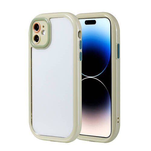 iPhone 11 Kılıf Kamera Korumalı Renkli Kenar ve Çerçeve Tasarımlı Ahenk Kapak