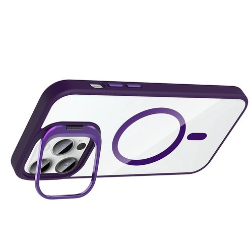 iPhone 14 Pro Max Kılıf Magsafe Standlı ve Kamera Lens Koruma Hediyeli Etro Kapak