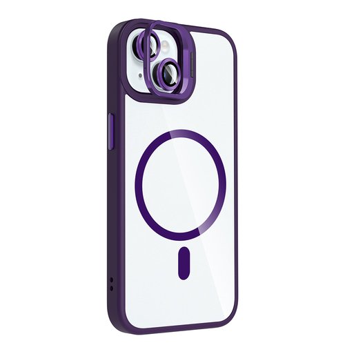 iPhone 15 Kılıf Magsafe Standlı ve Kamera Lens Koruma Hediyeli Etro Kapak