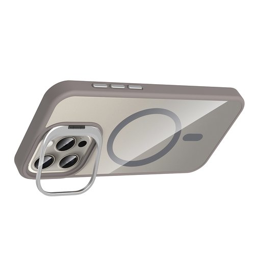 iPhone 15 Pro Kılıf Magsafe Standlı ve Kamera Lens Koruma Hediyeli Etro Kapak