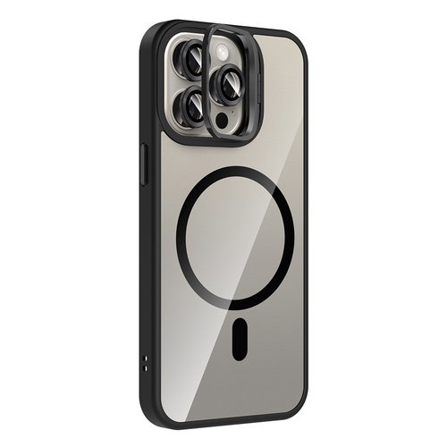 iPhone 15 Pro Max Kılıf Magsafe Standlı ve Kamera Lens Koruma Hediyeli Etro Kapak