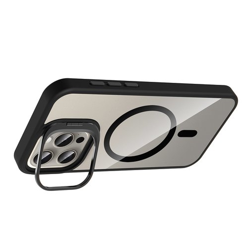 iPhone 15 Pro Max Kılıf Magsafe Standlı ve Kamera Lens Koruma Hediyeli Etro Kapak