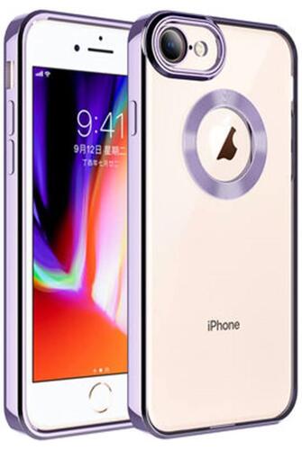 iPhone SE 2020 Kılıf Köşeleri Renkli Şeffaf Kamera Korumalı Silikon Luxury Kapak